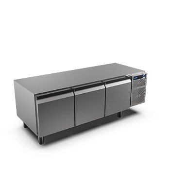 Mareno - Frysbänk Mareno M1 BRT3PBTSP - temperaturområde –15/–20°C - 3 st dörrar - 1600 × 650 × 610 mm