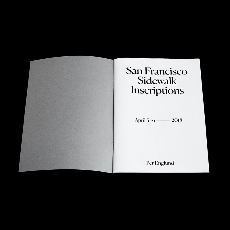 Per Englund: San Francisco Sidewalk Inscriptions  - 2