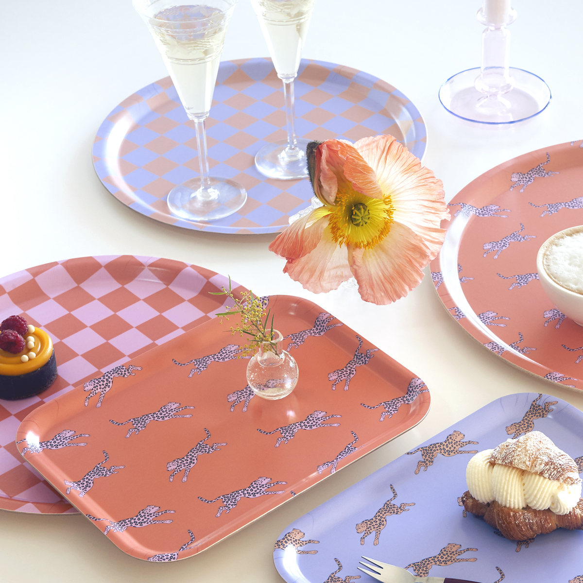 Orange Leopard Serving Tray - 27x20 cm - 3
