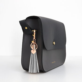 Grey Sky Tassel Reflector - Rose Gold