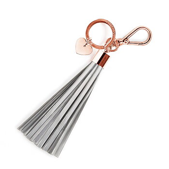 Grey Sky Tassel Reflector - Rose Gold