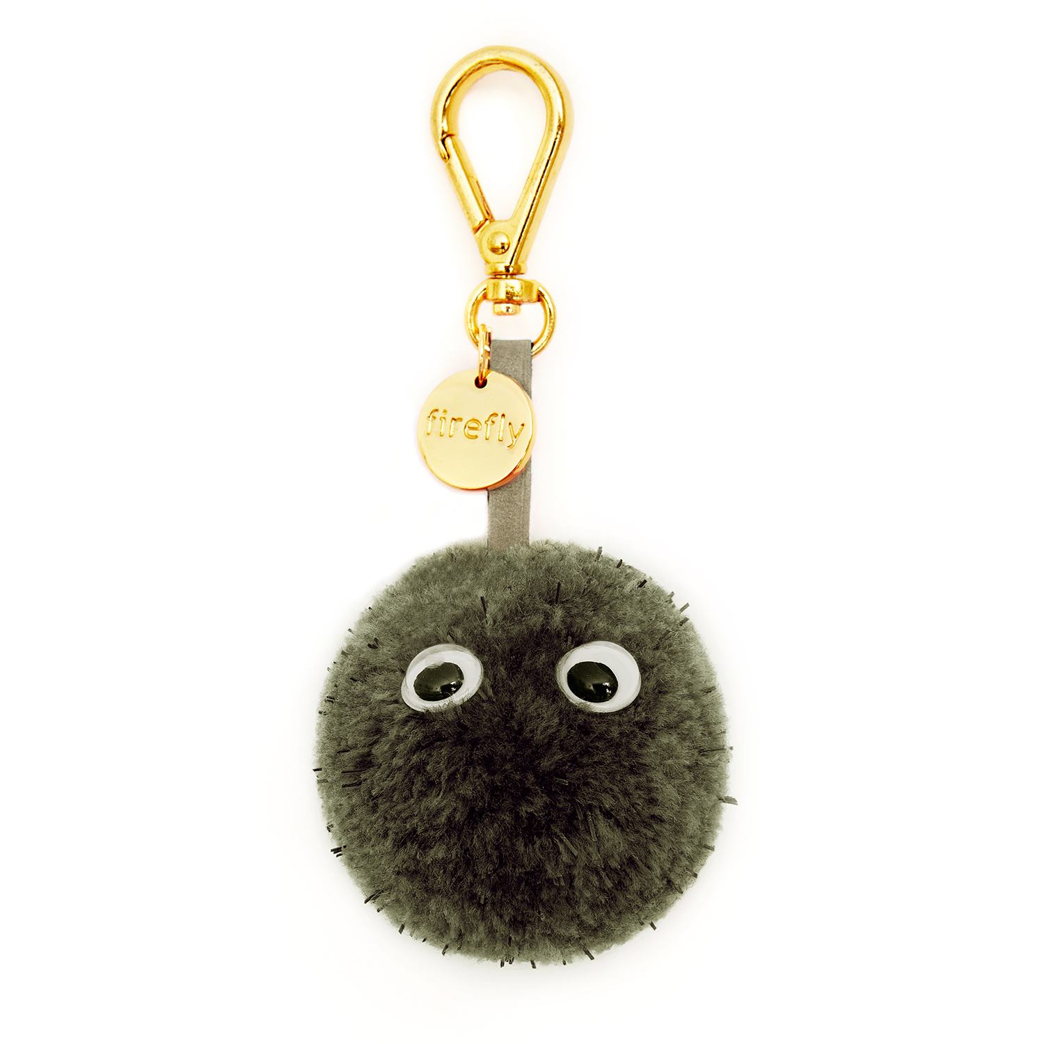 Reflekterande Pom Pom med ögon - Olive Green 