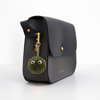 Reflekterande Pom Pom med ögon - Olive Green 
