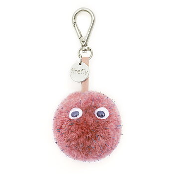 Reflekterande Pom Pom med ögon - Rose 
