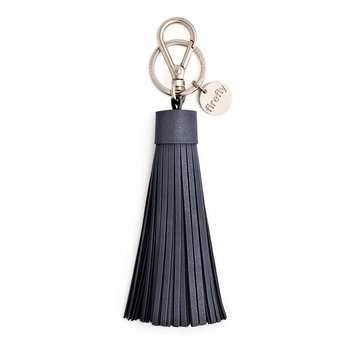 Soft Tassel Reflector - Dark Denim Silver