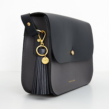 Soft Tassel Reflector - Dark Denim Gold