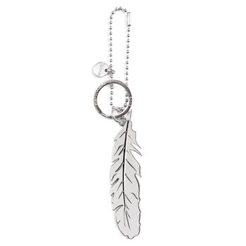 Feather Bag Charm - Silver