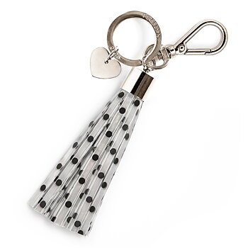 Black Dots Print Tassel Reflector