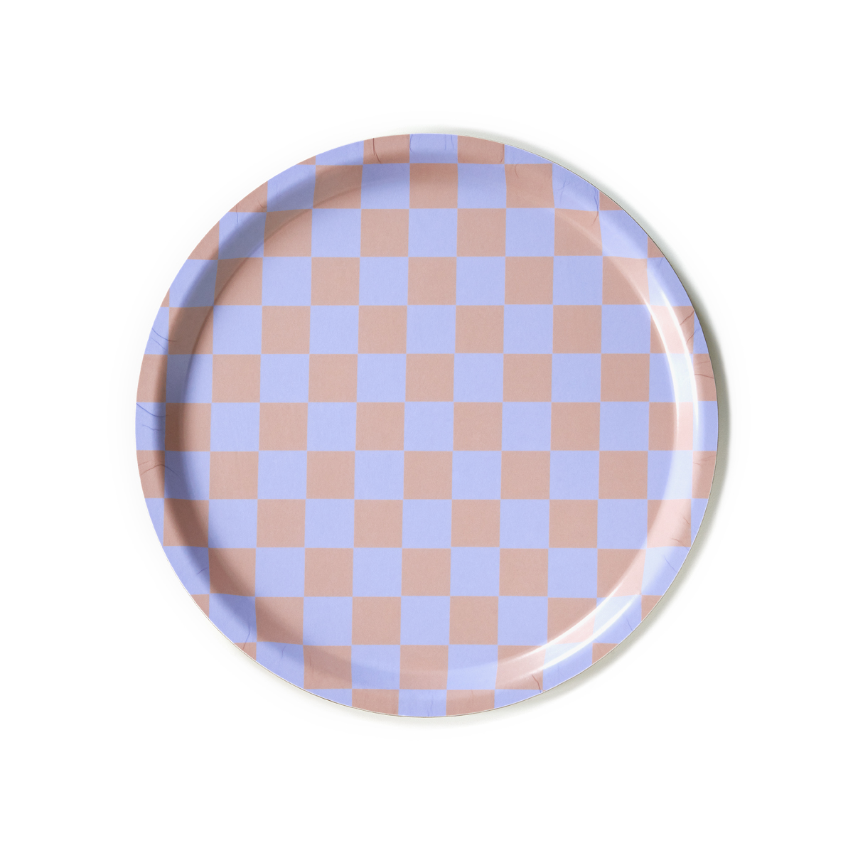 CHECKER Lilac/Peach Rund Bricka  - 31 cm