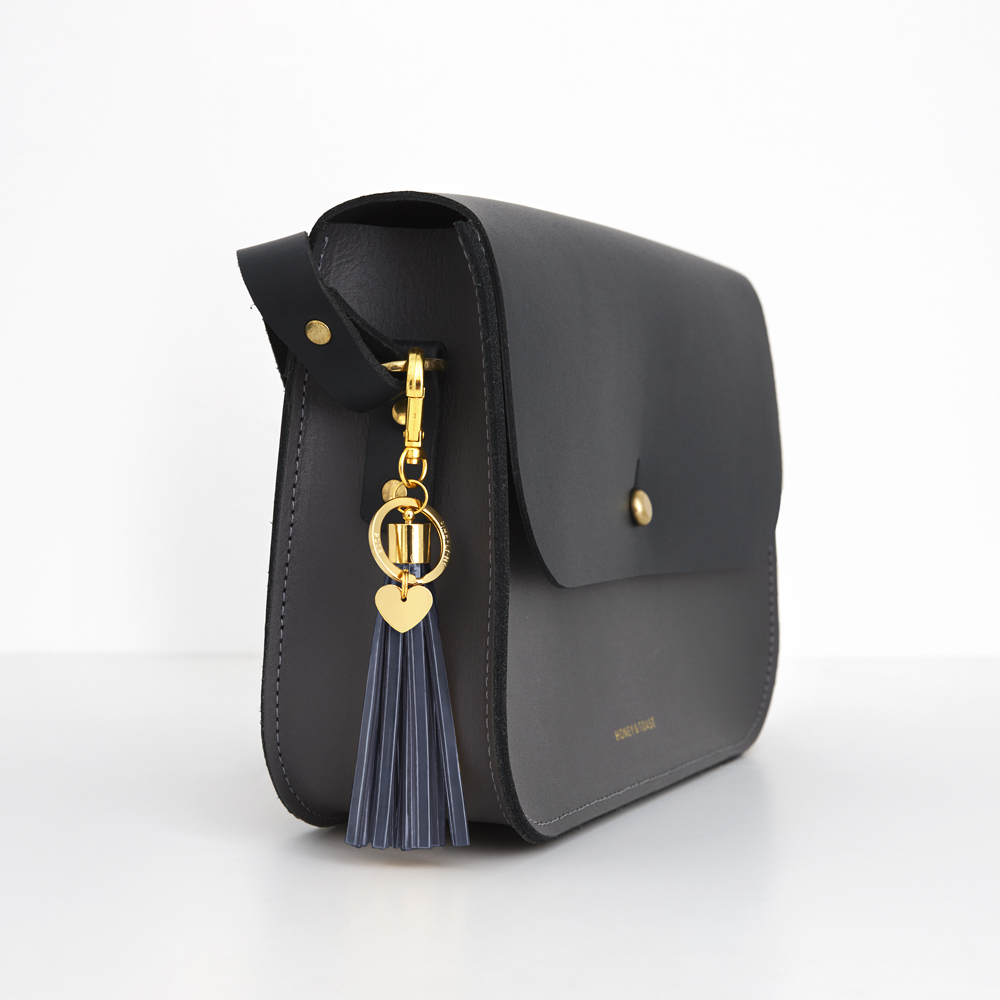 Midnight Blue Tassel Reflector - Gold - 2