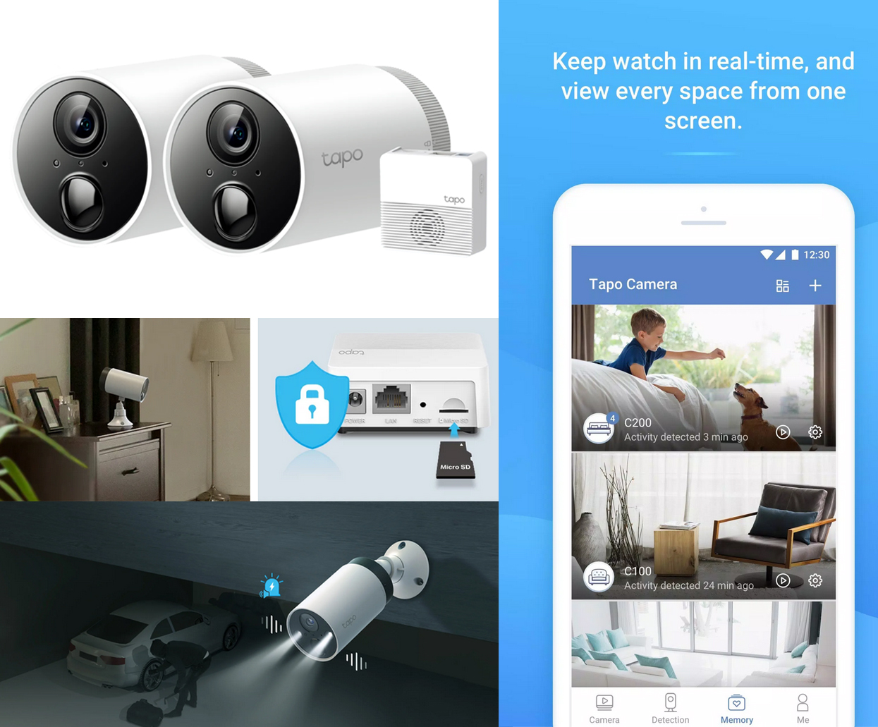  TP-Link Tapo H500 Smart HomeBase Smart hemstyrning för upp till 16 Tapo-kameror, lokal lagring  - 4