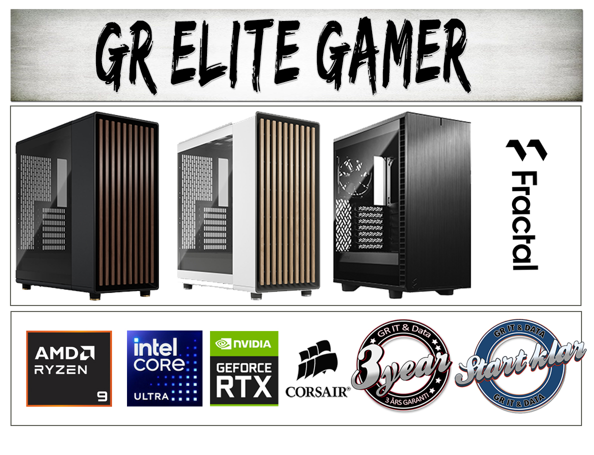 GR Elite Gamer i66 Gaming PC | Geforce RTX 5090 32GB  | Intel Core Ultra 9  | 64GB DDR5 | 2TB SSD | ASUS ROG moderkort | 1000W | Vattenkylare | Flera chassi alternativ