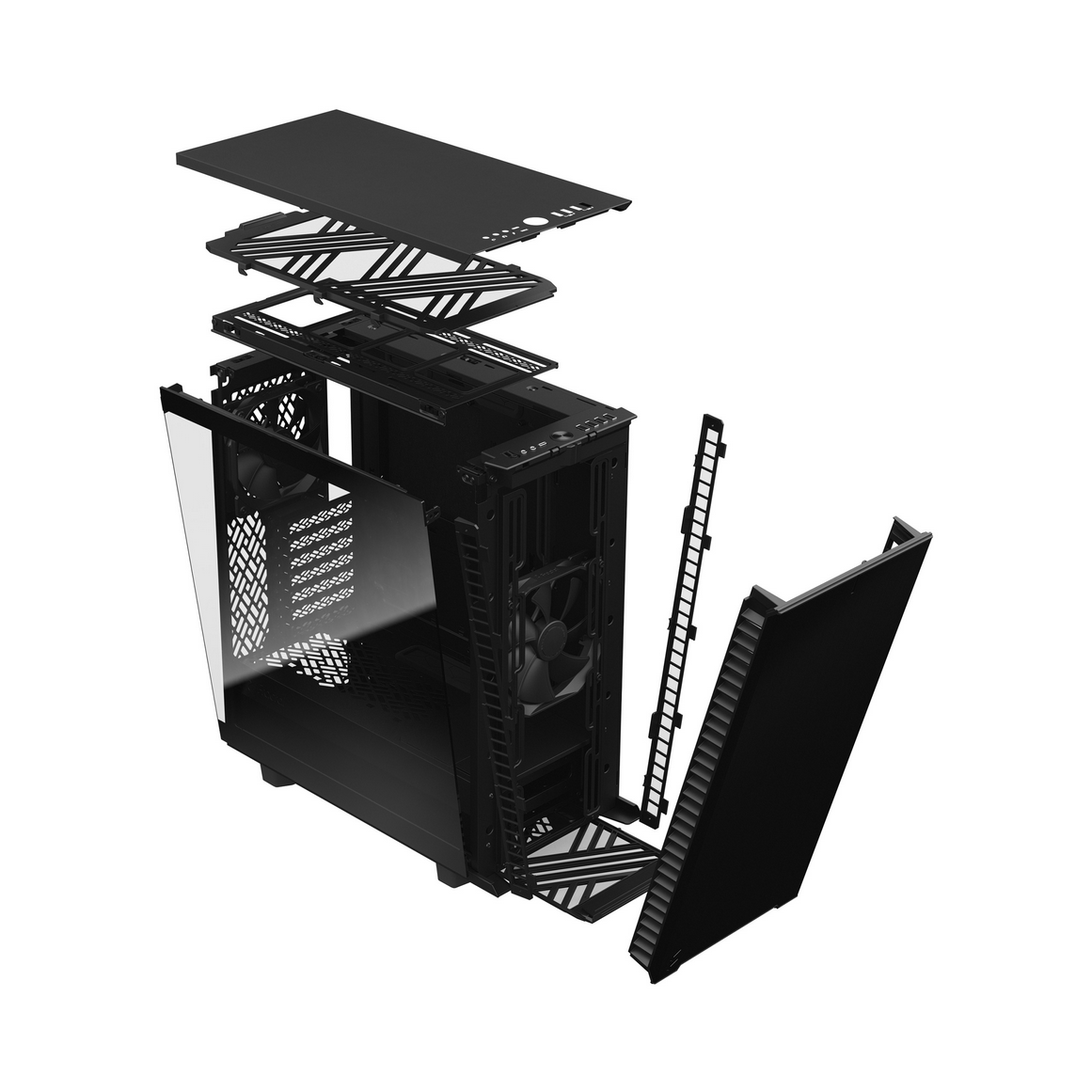 Fractal Design Define 7 Compact Light Tempered Glass, Black , ATX, USB-C frontpanel, dimension (H x D x B): 47 x 42 x 21cm - 5