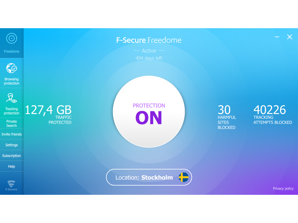 F-Secure Freedome VPN 1 år Prenumeration 3-användare - 3