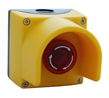 Emergency signal button SCB 4 DL Heavy-duty protective plastic cover