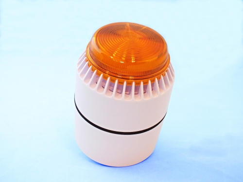Orange blixtljus med siren