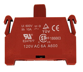 Extra contact block for SCB3 or SCB4, normally closed