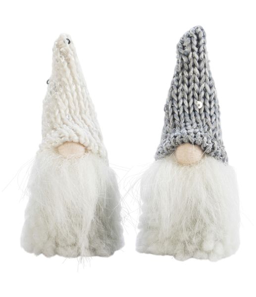 Tomte med skägg - 2-pack - Grå/Vit - 2