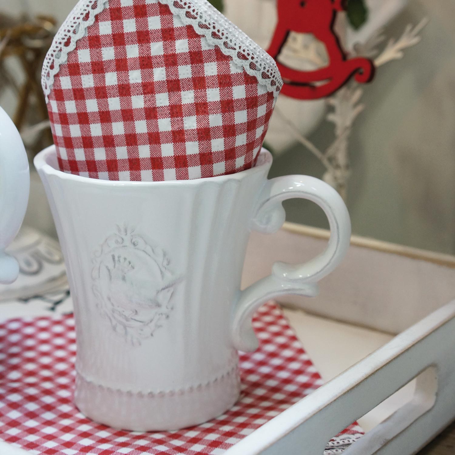 Mugg - Kopp - Porslin - Vit - 6