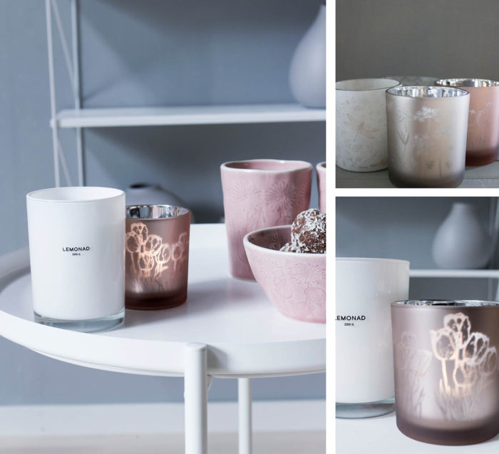 Lantern - Lantern with tulips - Dusty pink - 3