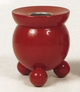 Ball candle holder - Candle holder with ball feet - Red - Crown candle - 5
