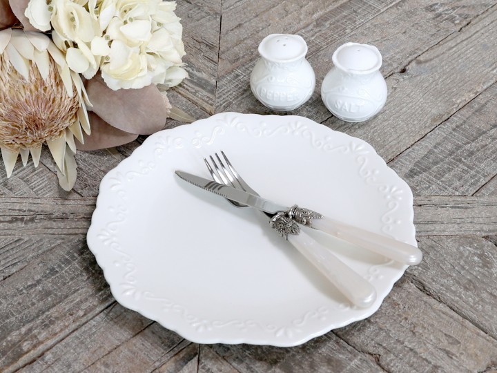 Plate/Dinner plate Provence Ø27 cm Porcelain White - 5