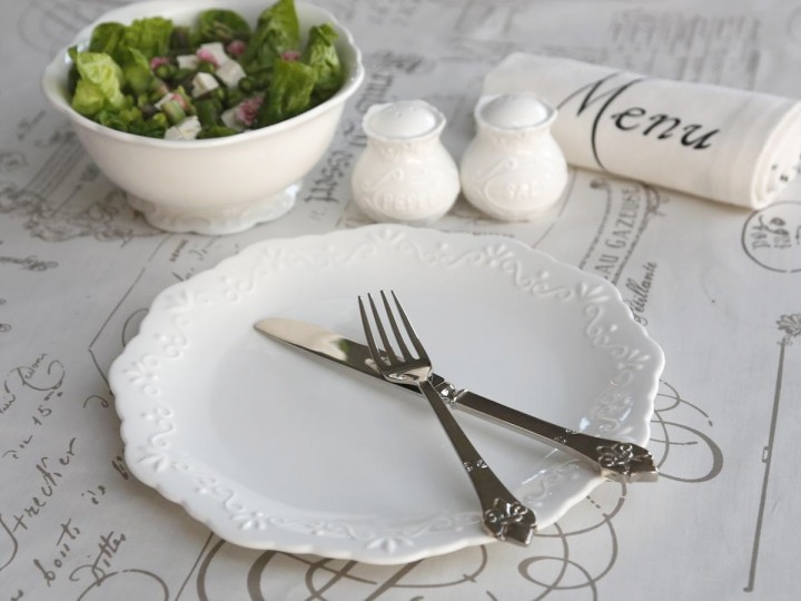 Plate/Dinner plate Provence Ø27 cm Porcelain White - 7