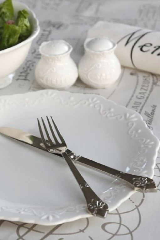 Plate/Dinner plate Provence Ø27 cm Porcelain White - 6