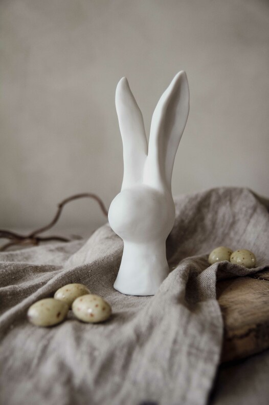 Kanin - Hare - Påskdekoration - Vit - Keramik - 16 cm - 3