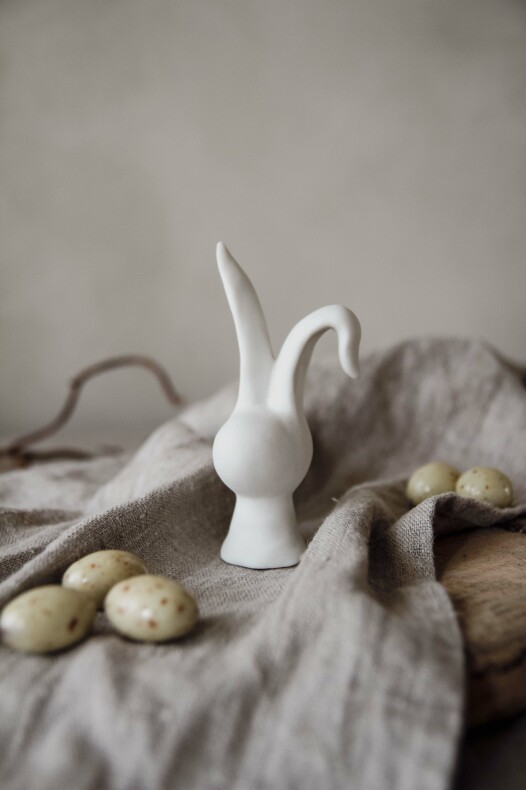 Kanin - Hare - Påskdekoration - Vit - Keramik - 10 cm - 3