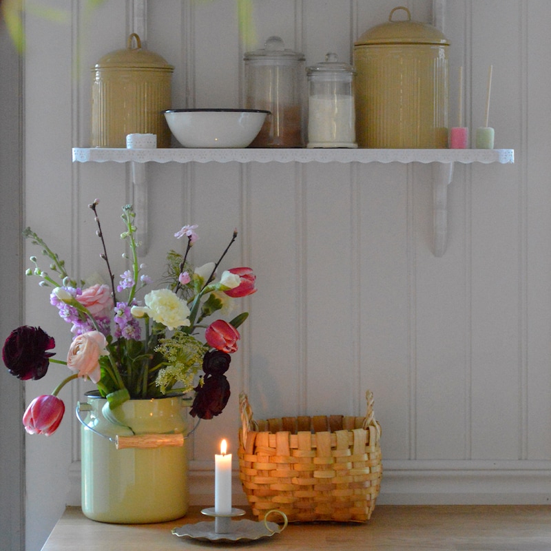 Milk jug with lid - Enamel - Lindblomsgrön - 3 L