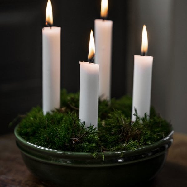 ERNST - Advent candle holder - Candle holder - Candle bowl - Glazed - Green - 3