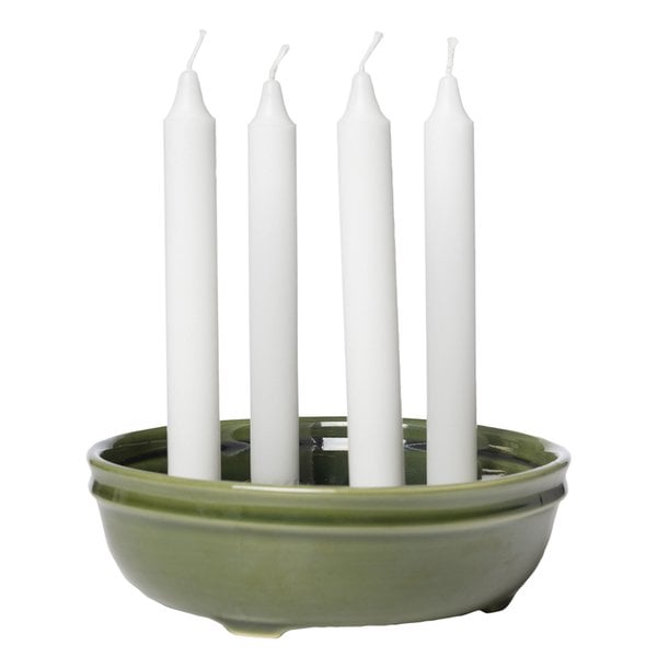 ERNST - Advent candle holder - Candle holder - Candle bowl - Glazed - Green - 2