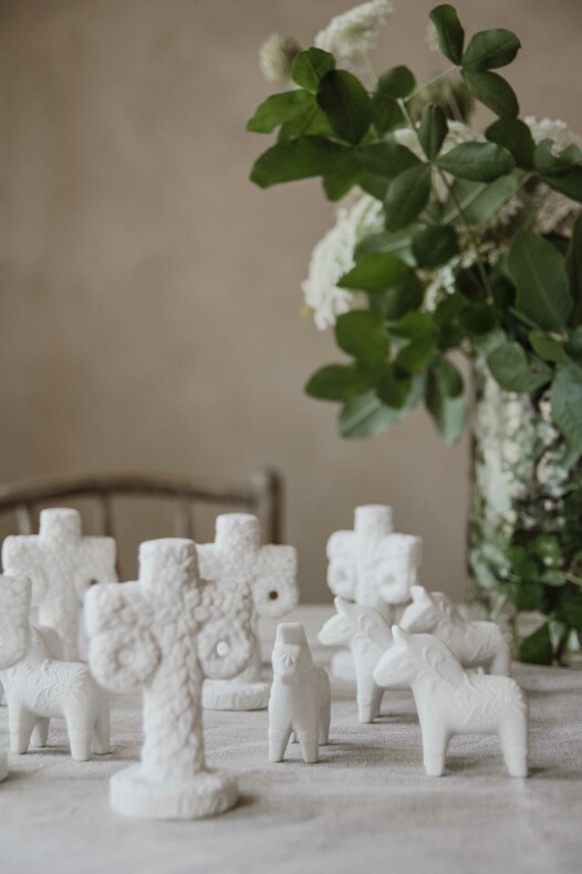 Midsommarstång - Vit - Keramik - 6,8x5x10 cm - 4