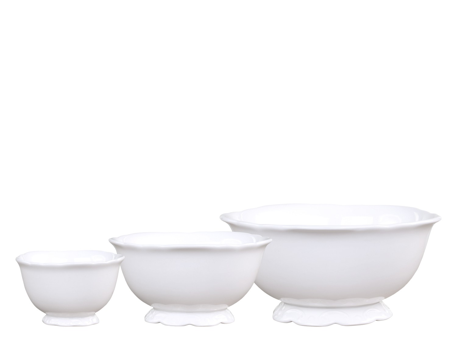 Bowls 3-pack Provence Porcelain White - 5