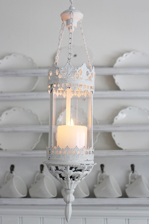 HANGING LANTERN / LANTERN ANTIQUE WHITE - 5