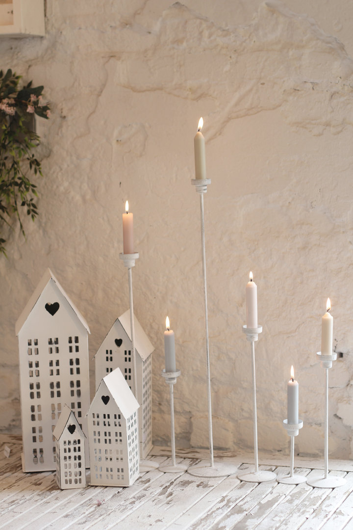 Candlestick - Antique white - 26 cm - 4