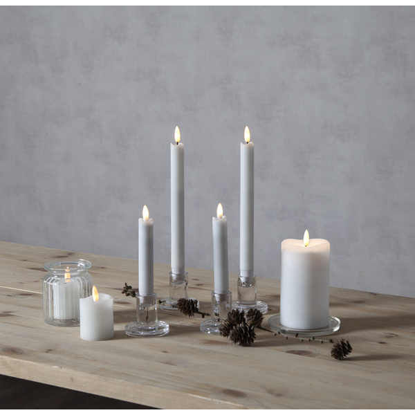 LED Antique Candles - Battery Candles - Crown Candles - 15 cm - 2-pack - 7