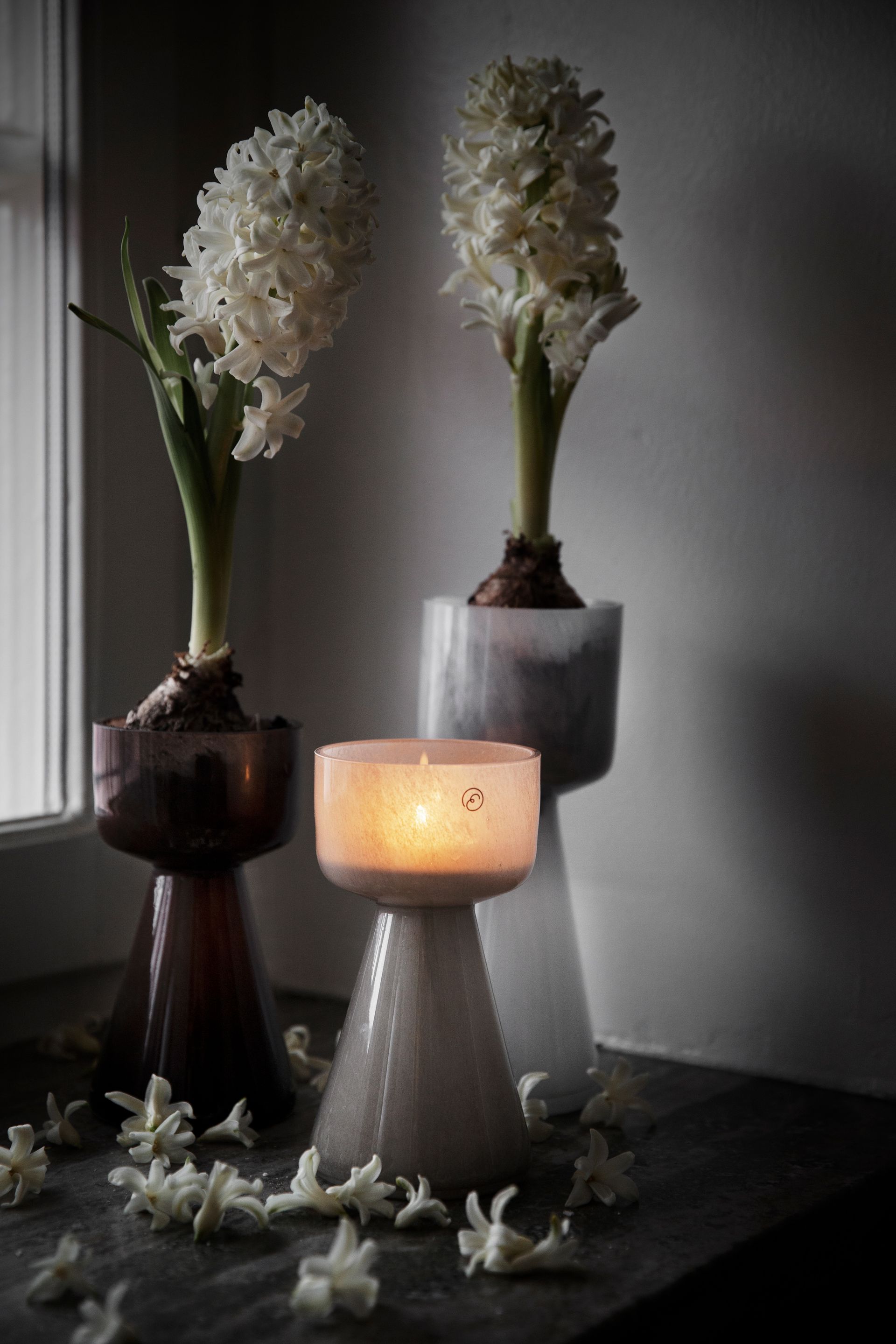 Ernst Lökvas - Hyacinth vase - Lantern - Tall - Beige - 4