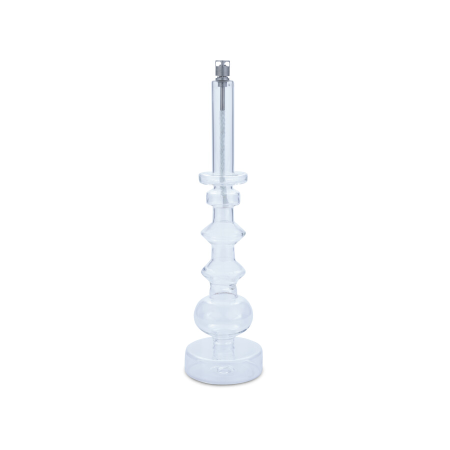 Oil lamp - Candlestick - Glass - Clear - Large - 34 cm - 2