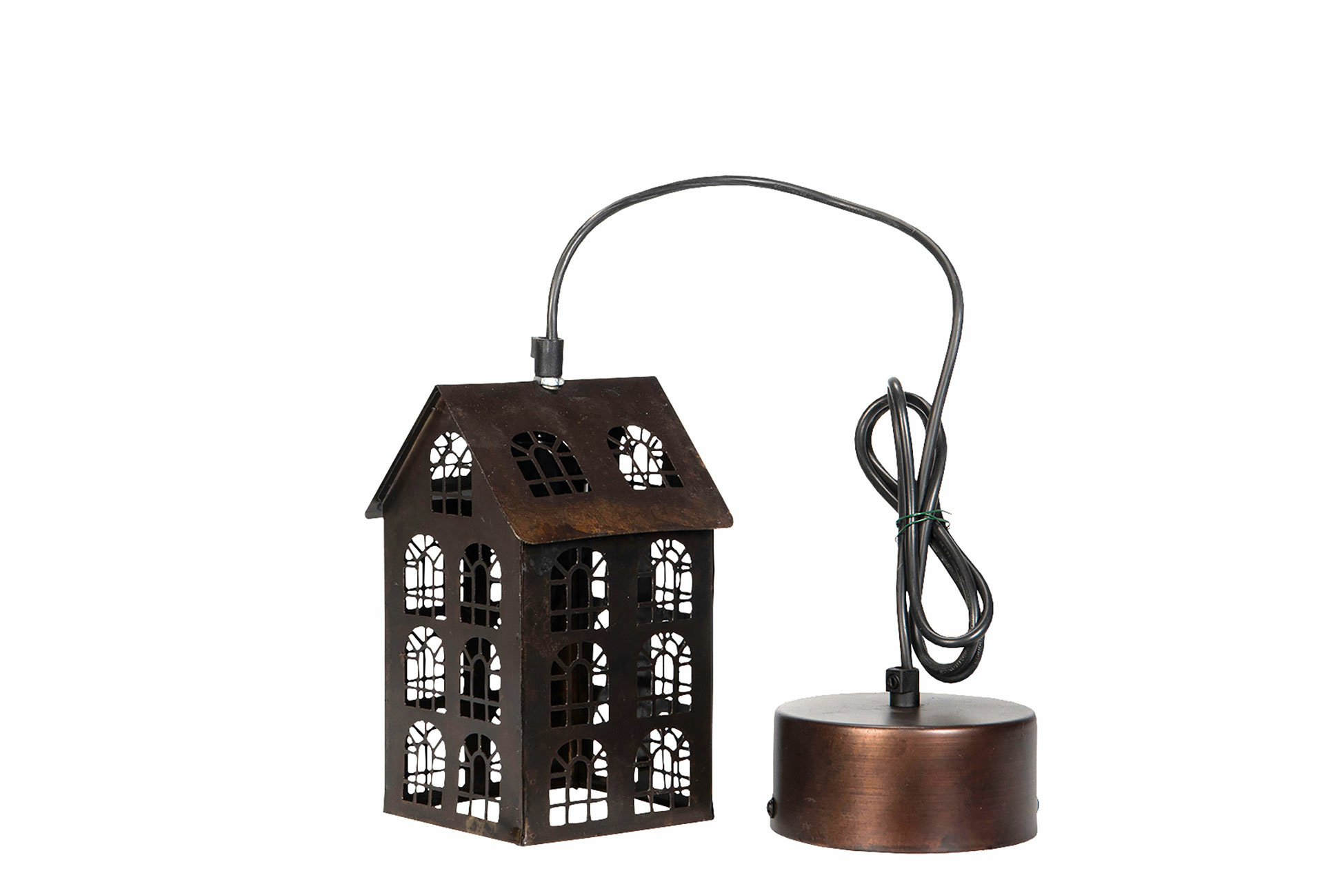 Ceiling lamp House Antique brown - Plåthus - 11.5x12.5x20.5 cm - 2