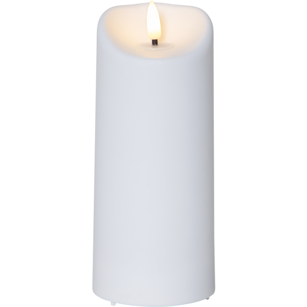 LED Blockljus Batteriljus - Vit - 18x7,5 cm - 2