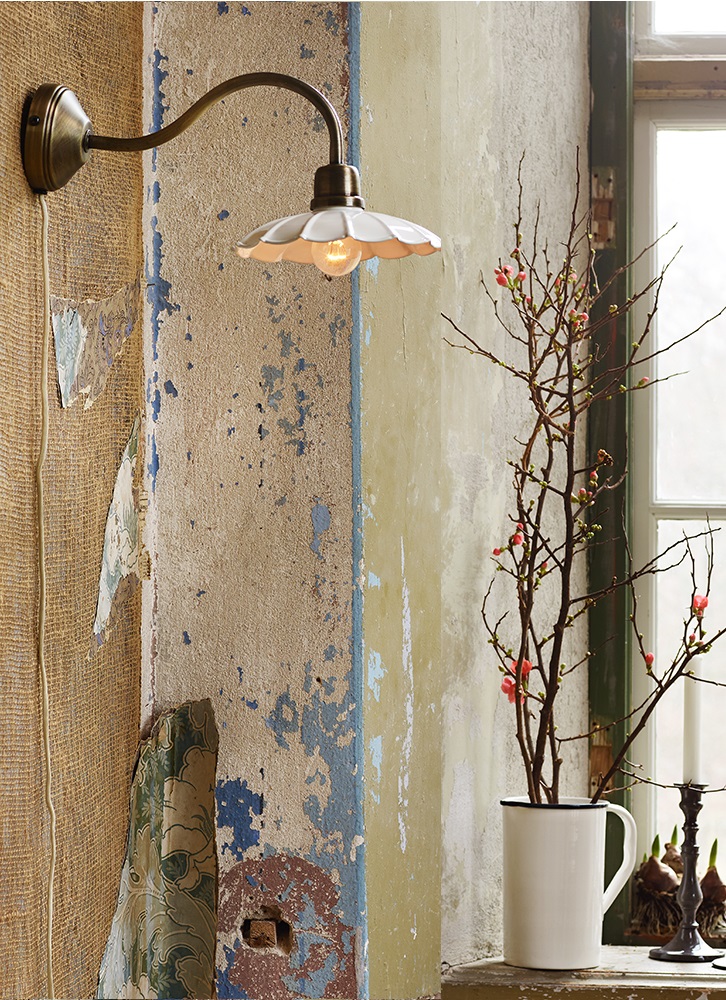 Wall lamp - Lamp - Cobbler lamp Enamel - White - 6