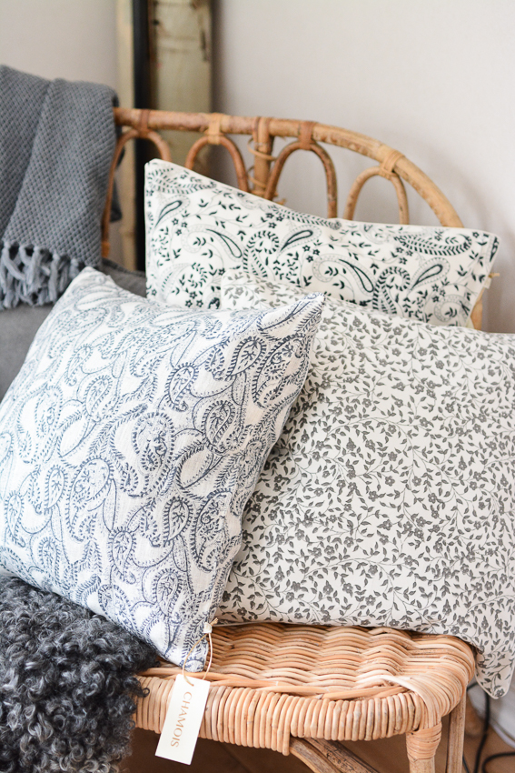 CHAMOIS CUSHION COVER LINEN AMRITA SEA BLUE - 2