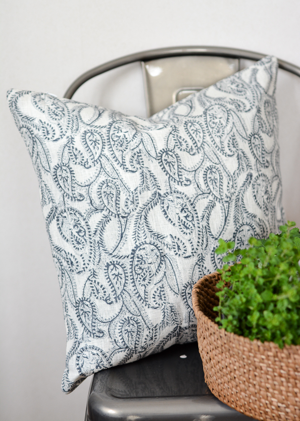 CHAMOIS CUSHION COVER LINEN AMRITA SEA BLUE - 4