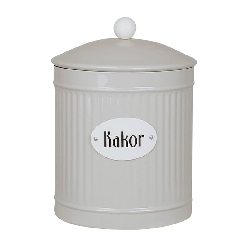 Tin with lid for biscuits - Beige - 5