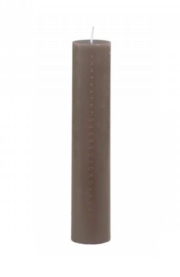 Date candle - Calendar candle - Linen - 25x5 cm - 2