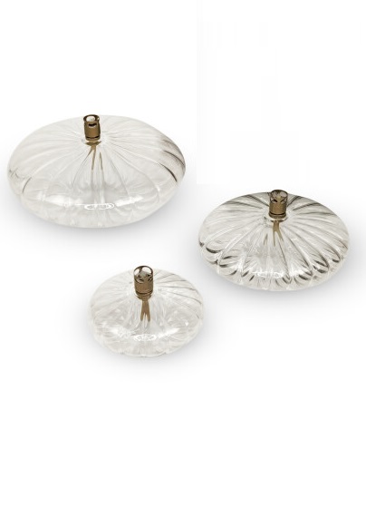 Oil lamp glass - Disc - Elegant - 10 cm - 3