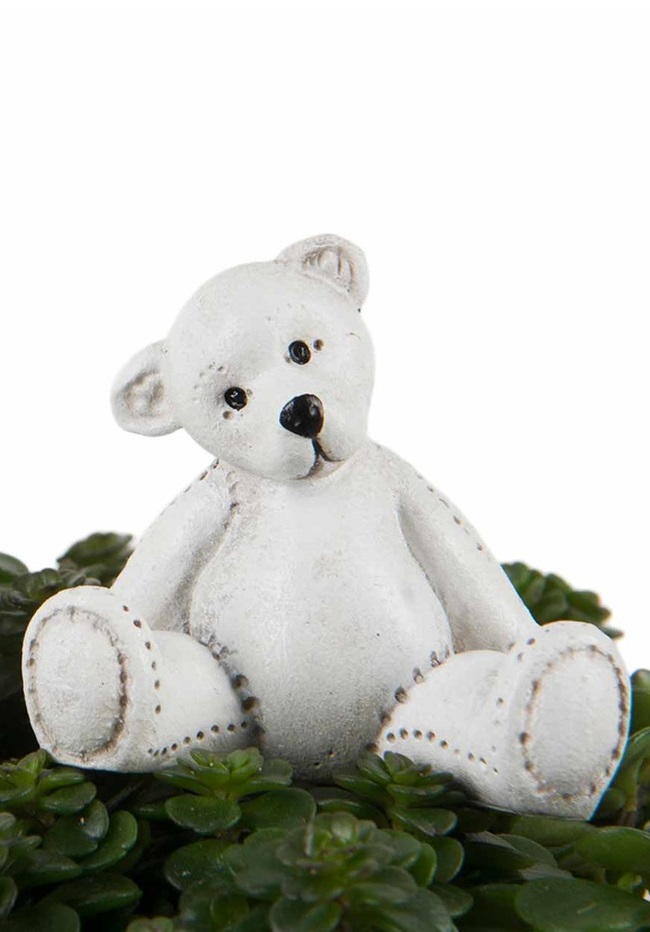 Nalle/Stick Vit Poly - 5 cm - 2