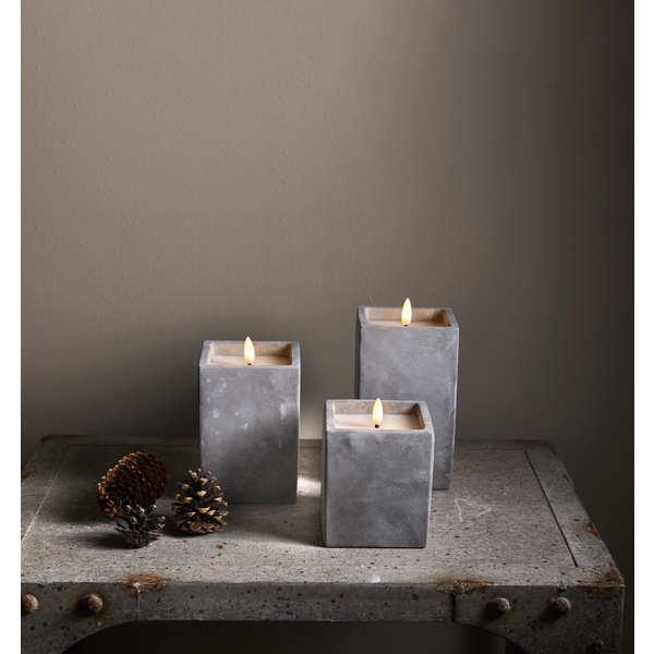 Battery light - LED - Concrete - 10 cm - 5